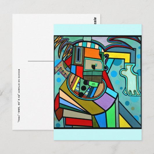 "Yoga" van Ruchell Alexander Briefkaart (Voorkant / Achterkant)