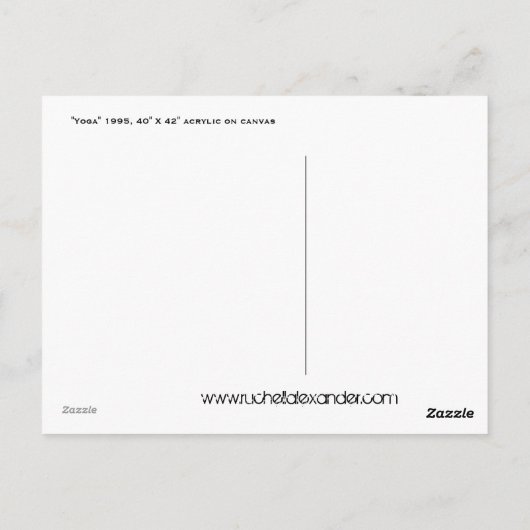 "Yoga" van Ruchell Alexander Briefkaart (Achterkant)