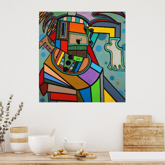 "Yoga" van Ruchell Alexander Poster (Keuken)