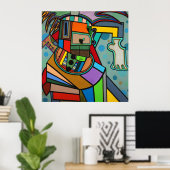 "Yoga" van Ruchell Alexander Poster (Thuiskantoor)