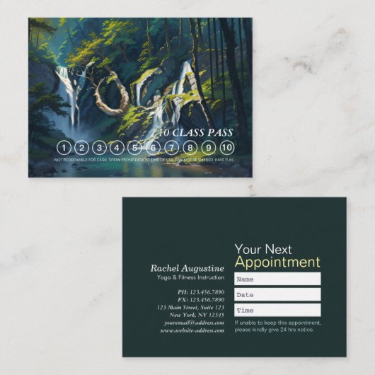 YOGA Verborgen Tekst Meditatie Instructeur Class P Afsprakenkaartje (Voorkant / Achterkant)