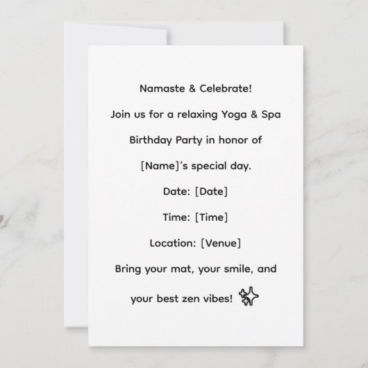 Yoga Verjaardagsfeest voor Siamese Kattenliefhebbe Kaart (Achterkant)