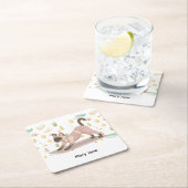 Yoga Verjaardagsfeest voor Siamese Kattenliefhebbe Kartonnen Onderzetters (Insitu)