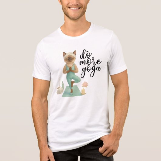 Yoga Verjaardagsfeest voor Siamese Kattenliefhebbe Tri-Blend Shirt (Voorkant)