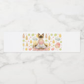 Yoga Verjaardagsfeest voor Siamese Kattenliefhebbe Waterfles Etiket (Enkel label)