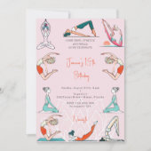 Yoga verjaardagsfeestje kaart (Voorkant)