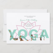 Yoga verjaardagsfeestje kaart (Voorkant)