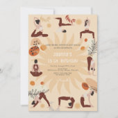 Yoga verjaardagsfeestje kaart (Voorkant)