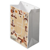 Yoga verjaardagsfeestje medium cadeauzakje (Voorkant Gekanteld)