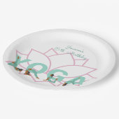 Yoga verjaardagsfeestje papieren bordje (Gekanteld)