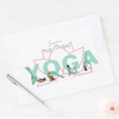 Yoga verjaardagsfeestje rechthoekige sticker (Envelop)