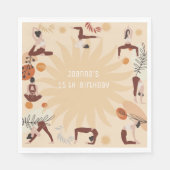 Yoga verjaardagsfeestje servet (Voorkant)