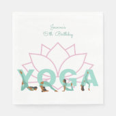 Yoga verjaardagsfeestje servet (Voorkant)