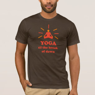Yoga vertelt de pauze van zonsopgang t-shirt