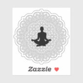 Yoga, vind jezelf op maat gesneden vinyl Sticker (Vel)
