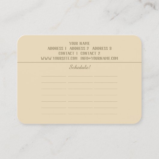 YOGA - VISITEKAARTJE (Achterkant)