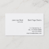 Yoga Visitekaartje (Achterkant)