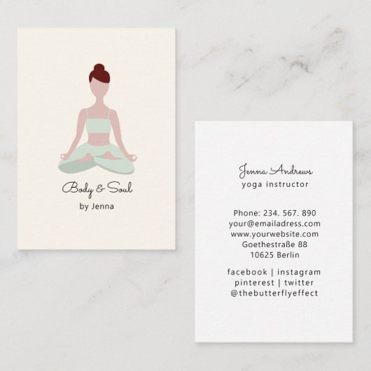 Yoga Visitekaartje (Voorkant / Achterkant)