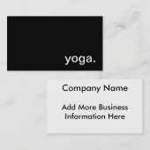 Yoga Visitekaartje (Voorkant / Achterkant)