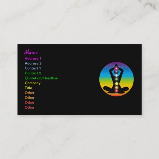 Yoga Visitekaartje (Voorkant)