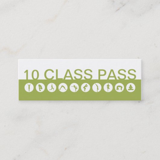 Yoga Visitekaartje 10 Klasse Pass Klantenkaartje (Voorkant)