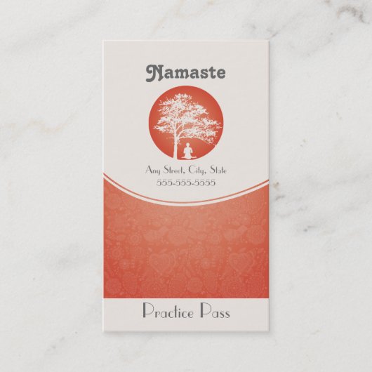 Yoga Visitekaartje 10 Klasse Pass Klantenkaartje (Voorkant)