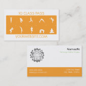 Yoga Visitekaartje 10 Klasse Pass Klantenkaartje (Voorkant / Achterkant)
