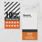 Yoga Visitekaartje 10 Klasse Sjabloon paspoort Klantenkaartje (Voorkant / Achterkant)