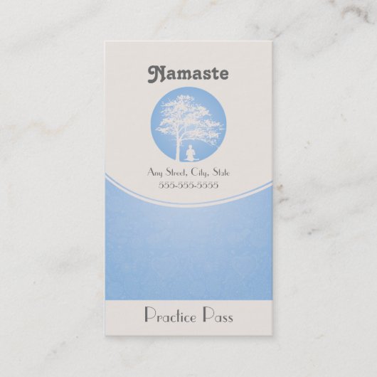 Yoga Visitekaartje 10 Klasse Sjabloon paspoort Klantenkaartje (Voorkant)