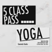 Yoga Visitekaartje 5 Klasse Pass Klantenkaartje (Voorkant / Achterkant)