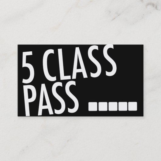 Yoga Visitekaartje 5 Klasse Pass Klantenkaartje (Voorkant)