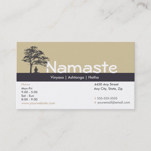 Yoga Visitekaartje Class Pass Klantenkaartje (Voorkant)
