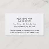 Yoga Visitekaartjes (Achterkant)