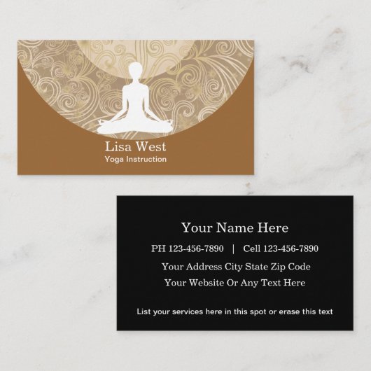 Yoga Visitekaartjes (Voorkant / Achterkant)