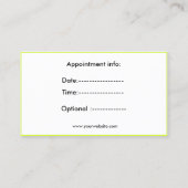 Yoga Visitekaartjes Afsprakenkaartje (Achterkant)
