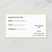 Yoga Visitekaartjes Afsprakenkaartje (Achterkant)