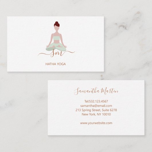 Yoga Visitenkarte Visitekaartje (Voorkant / Achterkant)