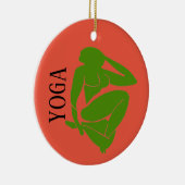 YOGA, voeg tekst toe, bewerk tekst Keramisch Ornament (Rechts)