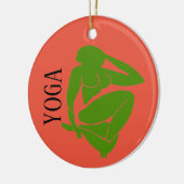YOGA, voeg tekst toe, bewerk tekst Keramisch Ornament (Links)