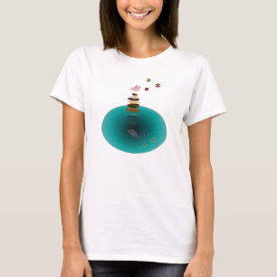 Yoga, vogeltje balance-act. t-shirt
