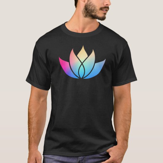 Yoga voor mannen en vrouwen Om Lotus Flower T-shirt (Voorkant)