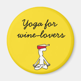 Yoga voor Winelovers Gele Magneet