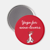Yoga voor Winelovers Red Magnet (Voorkant / Achterkant)