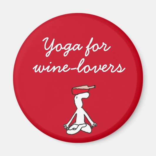 Yoga voor Winelovers Red Magnet (Voorkant)