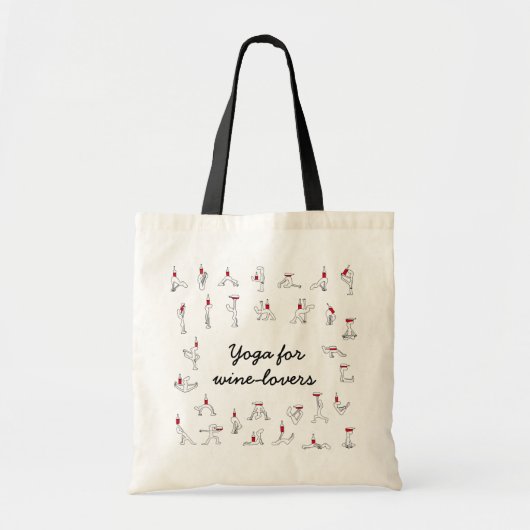 Yoga voor Winelovers Totebag Tote Bag (Voorkant)