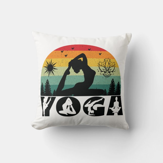 Yoga - Vrede, Liefde en Licht Kussen (Voorkant)
