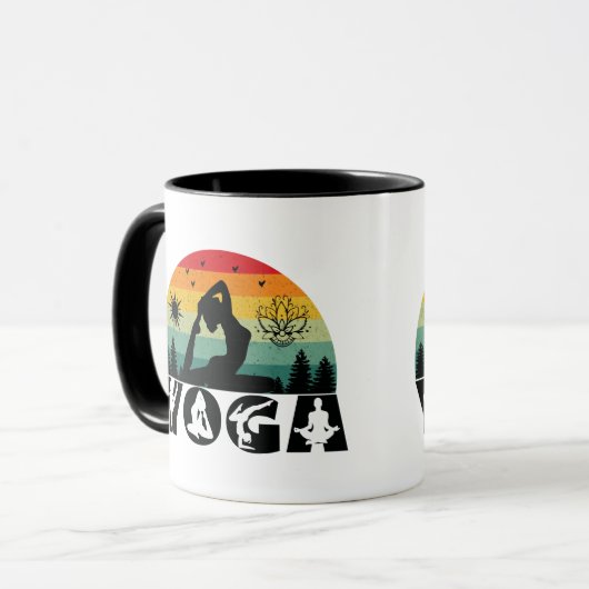 Yoga - Vrede, Liefde en Licht Mok (Voorkant links)