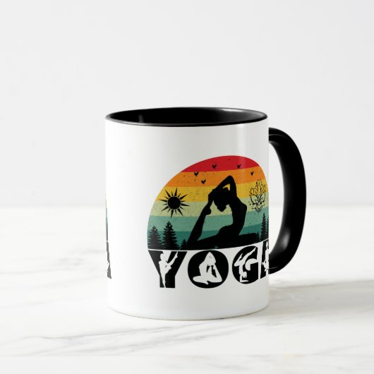 Yoga - Vrede, Liefde en Licht Mok (Voorkant rechts)