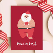 Yoga Vrede op Aarde Santa Vakantie Kaart