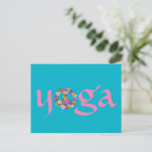 Yoga Vredesteken Bloem Briefkaart (Staand voorkant)